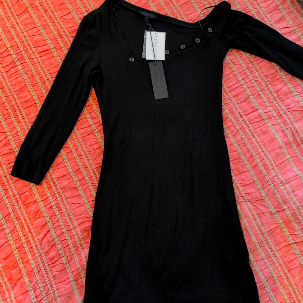 The Range BNWT black jersey off the shoulder fitted dress in xs